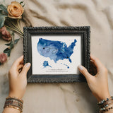 DIY USA Relationship Map Template Personalized Gift for Best Friend