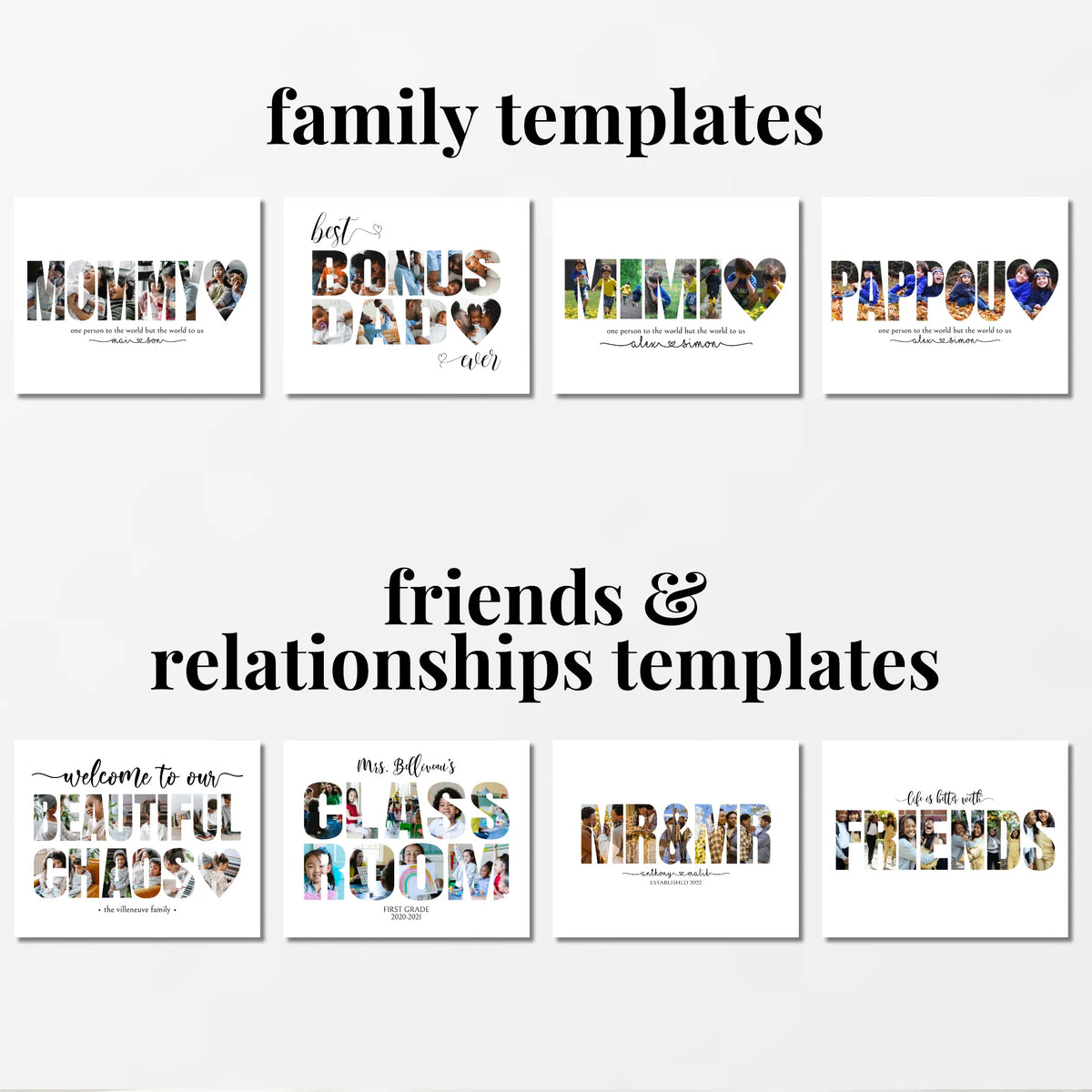 Signature Collage Kit - 120+ Editable Templates