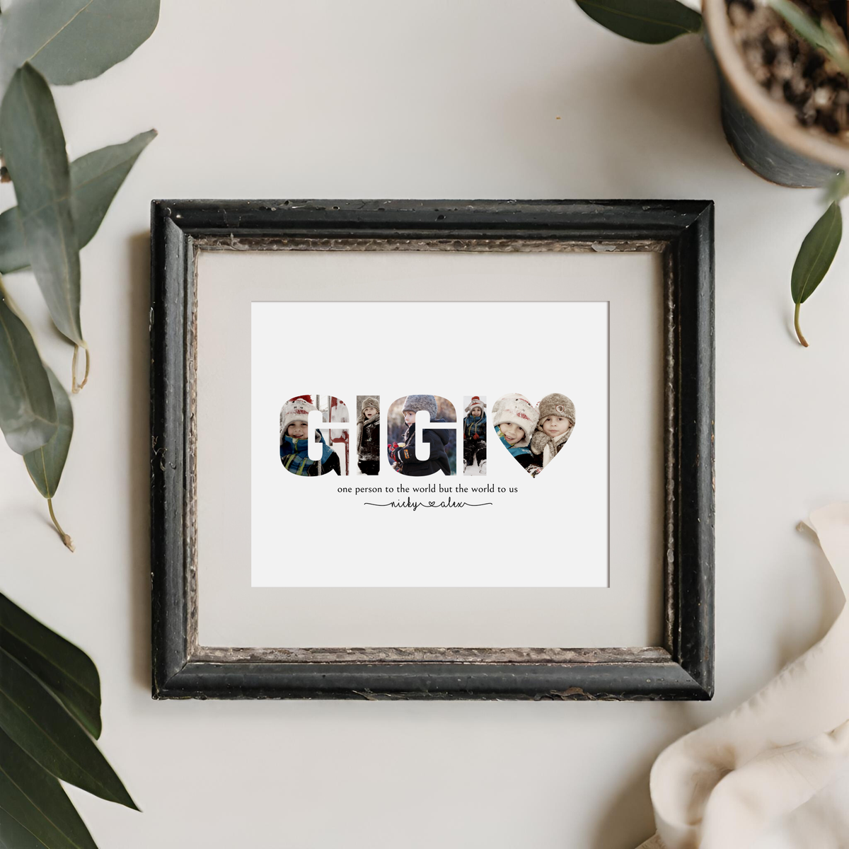 Easy Edit Yourself Gigi Photo Word Personalized Gift for Mom