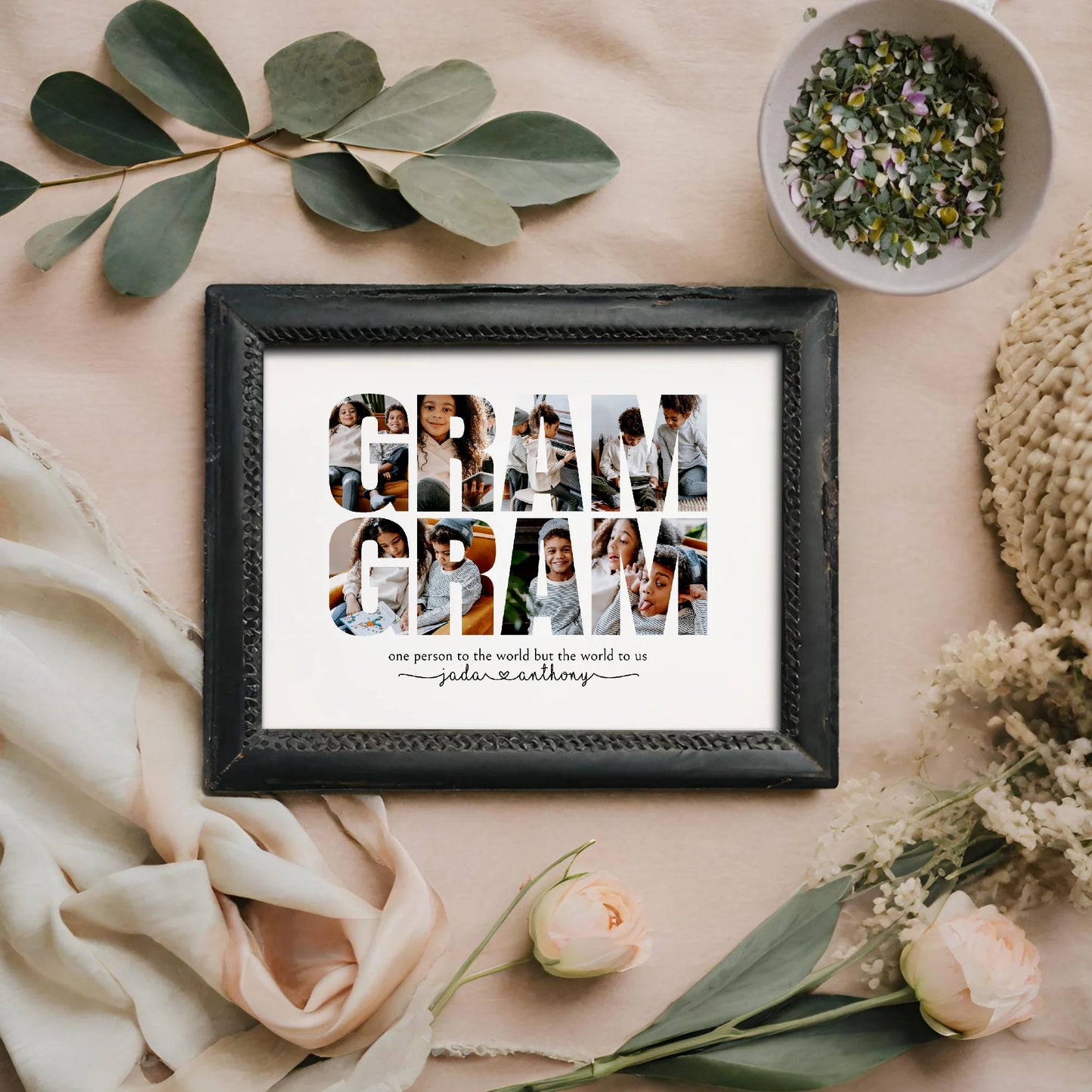 GramGram Picture Collage Template Do It Yourself Gift From Grandkid