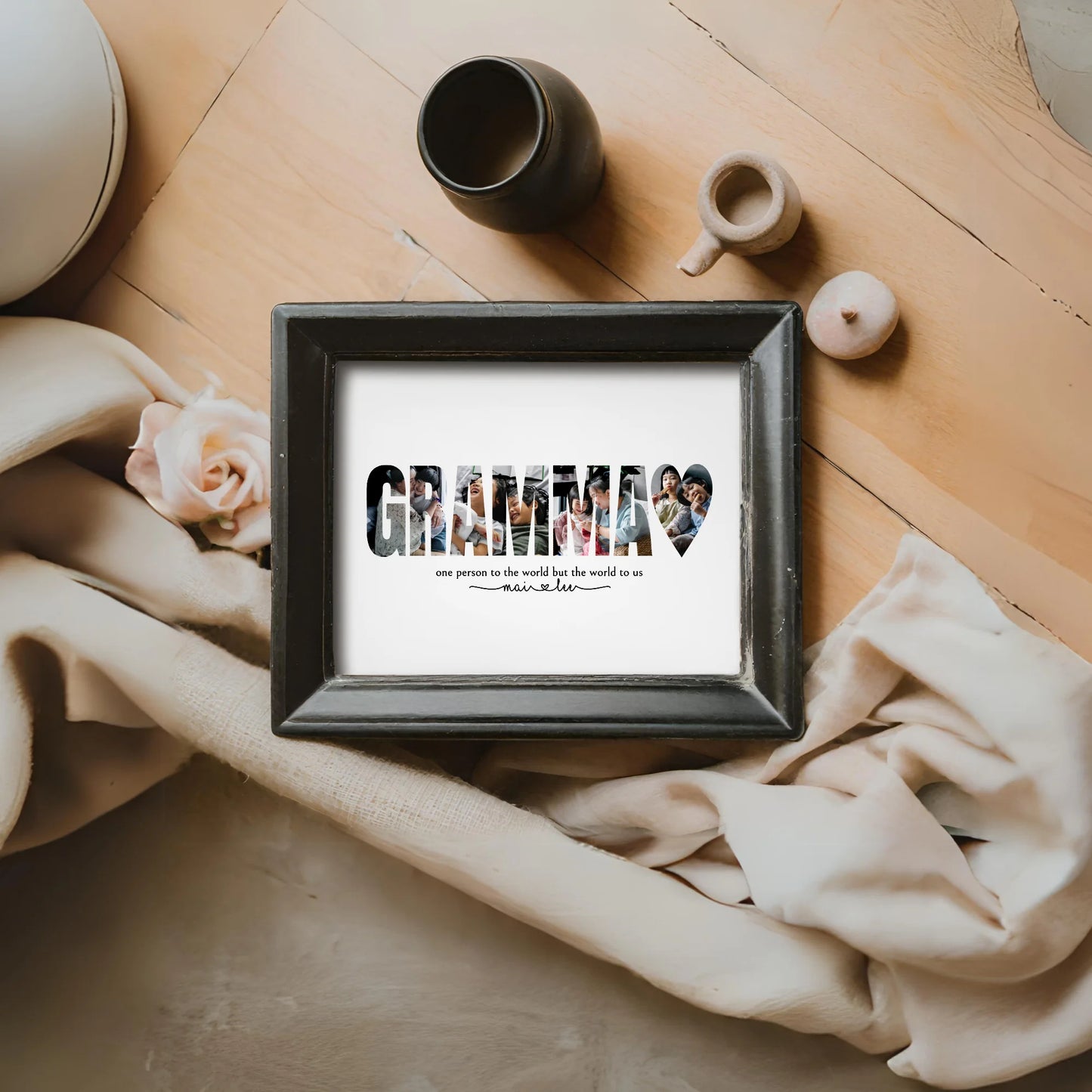 Editable Gramma Picture Collage Template Last Minute Mothers Day Gift for Her