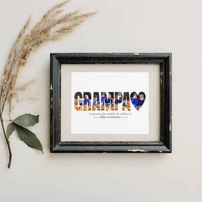 Grampa custom picture collage template last minute gift for grandpa