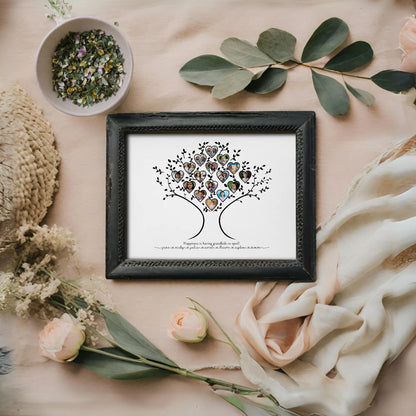 Family Tree Heart Photo Collage Template Do It Yourself Gifts from Grandkids