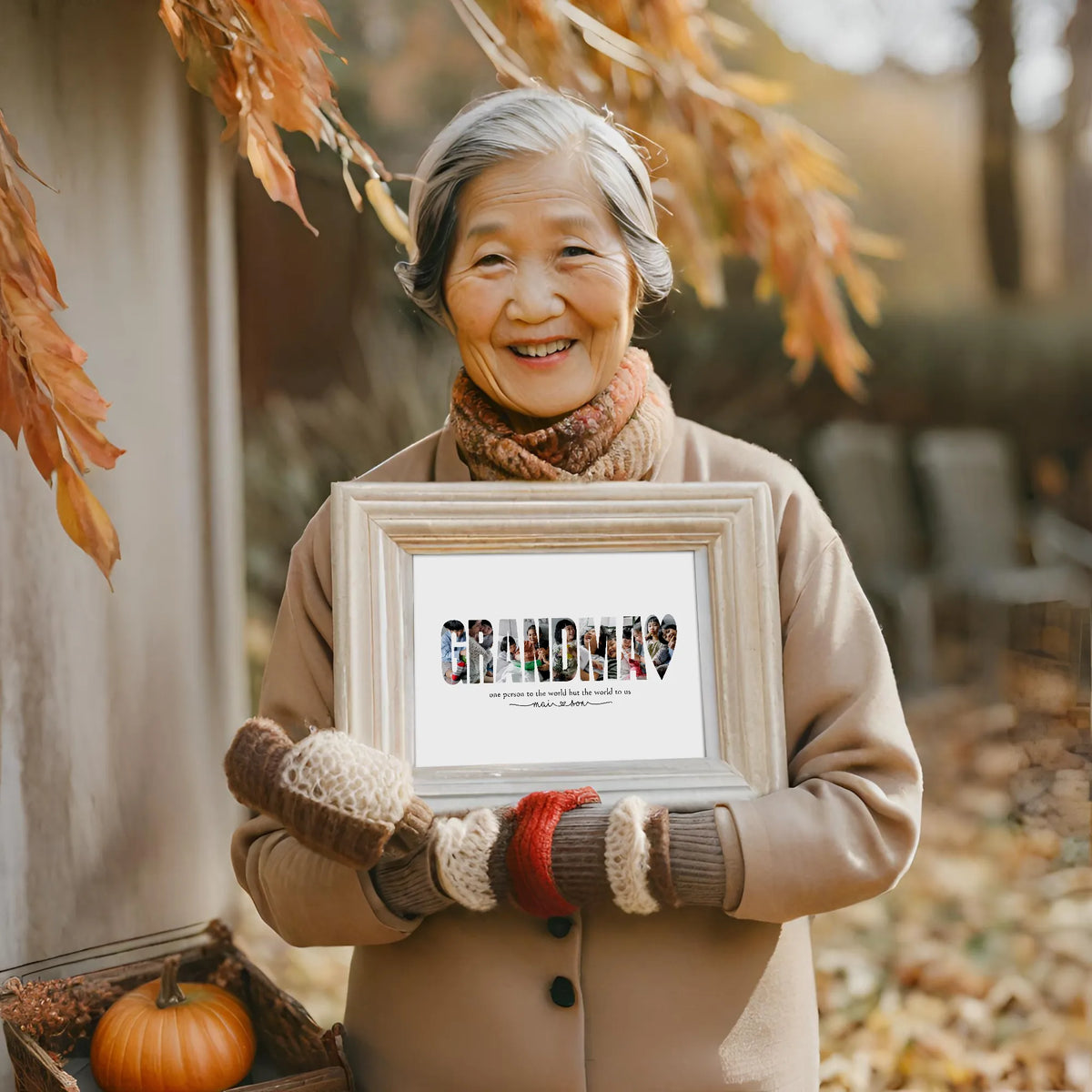 Easy DIY Grandma Photo Word Personalized Mothers Day Gift