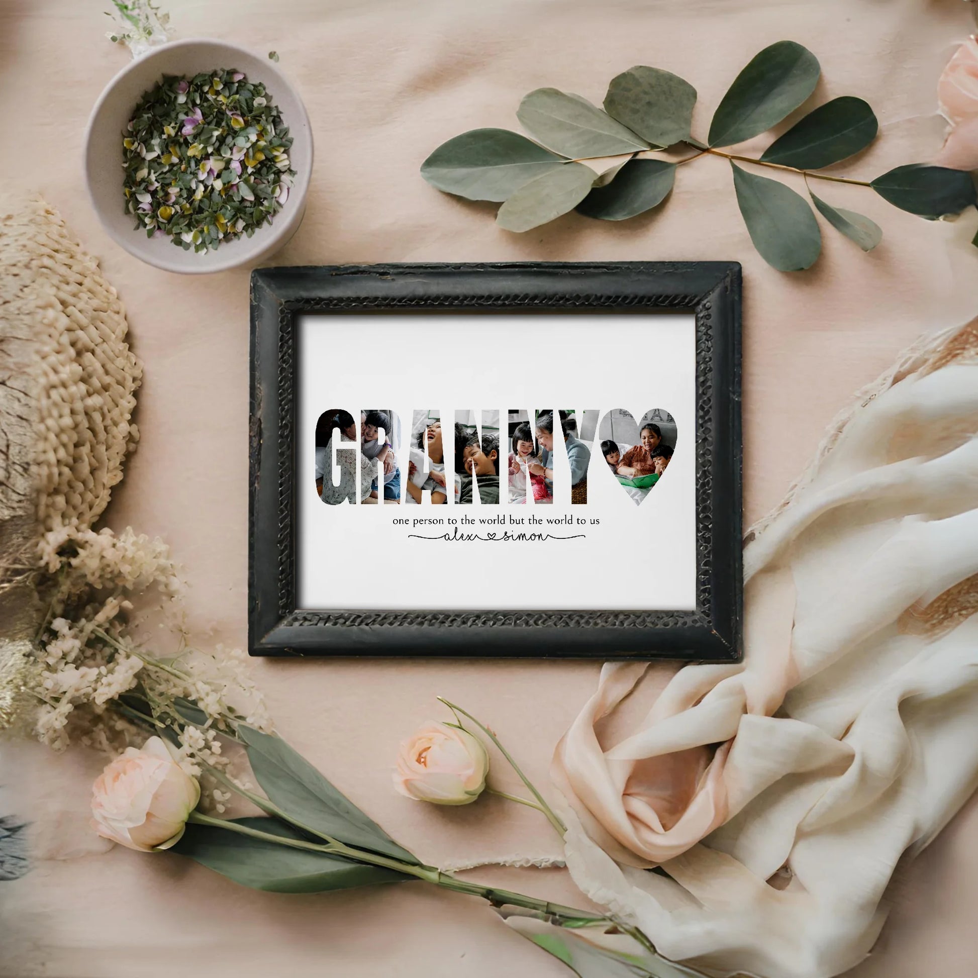 Easy DIY Granny Photo Collage Personalized Gift on a Budget
