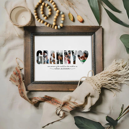 Granny Editable Photo Collage Template Personalized Gift for Mom by Playful Pixie Studio