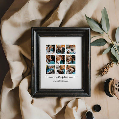 DIY I Love You Photo Collage Last Minute Anniversary Gift for Couple