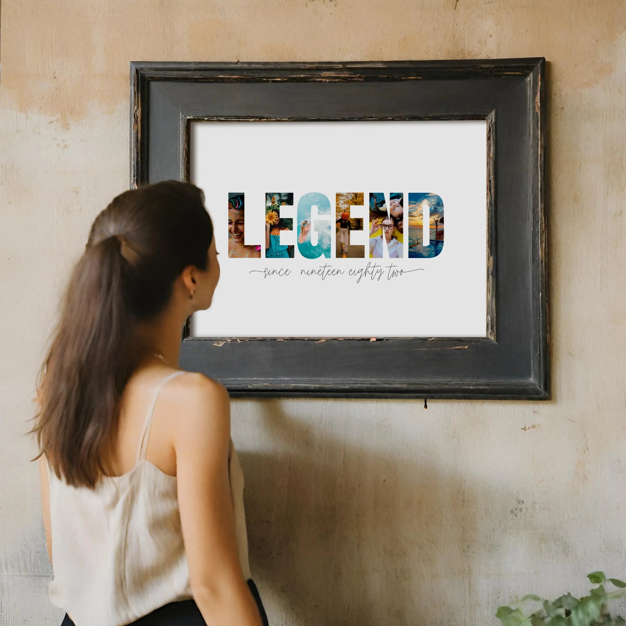 Legend Custom Picture Collage Template Birthday Party Sign