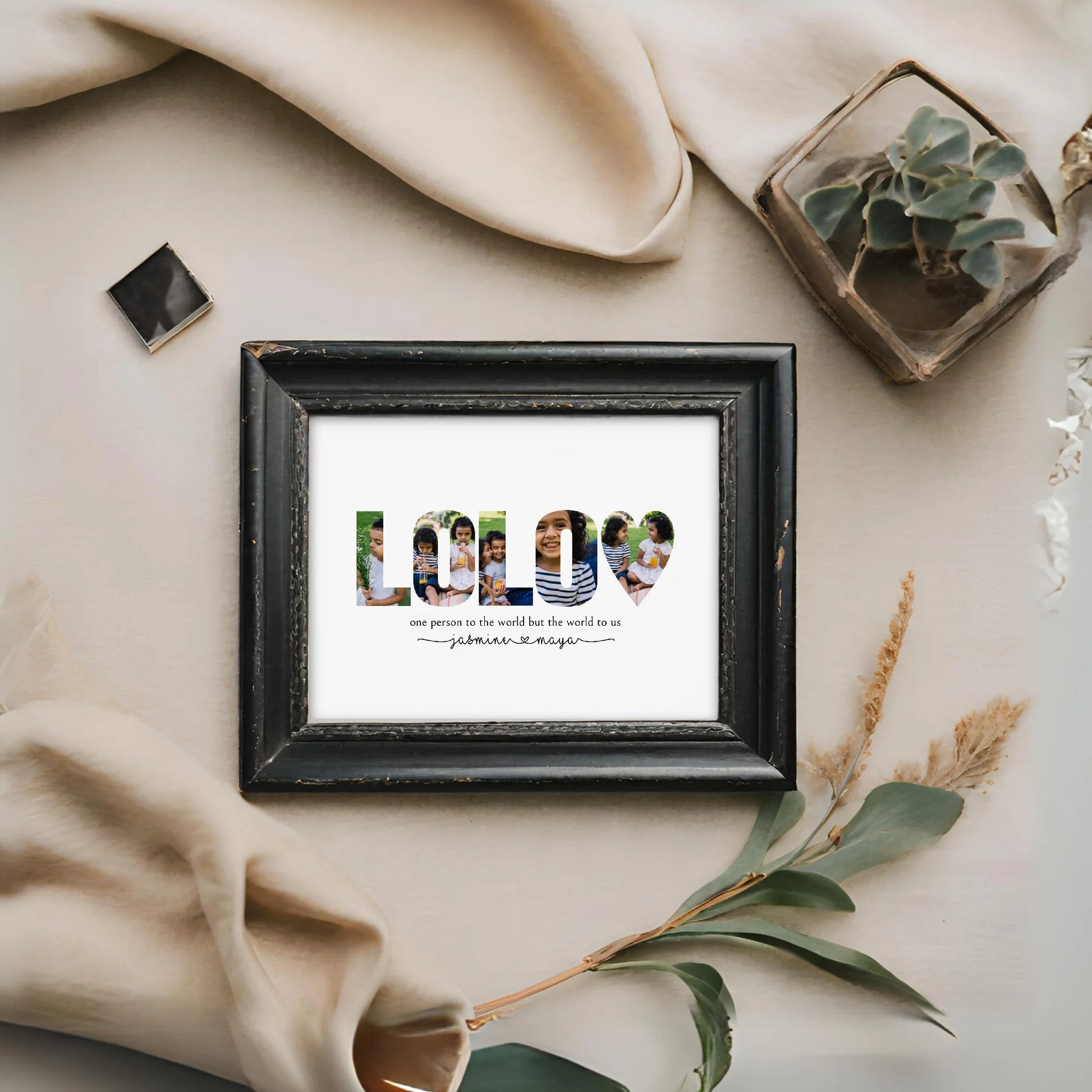 Lolo Editable Photo Collage Template DIY Gift for Dad by Playful Pixie Studio