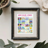 Editable Childrens Artwork Display Sign Collage by Playful Pixie Studio