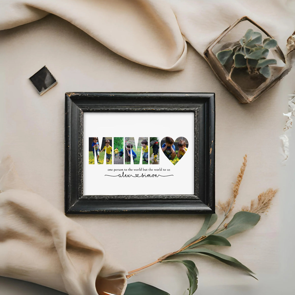 Editable Template Photo Collage Gift for Mimi Personalized Christmas Presents for Mom