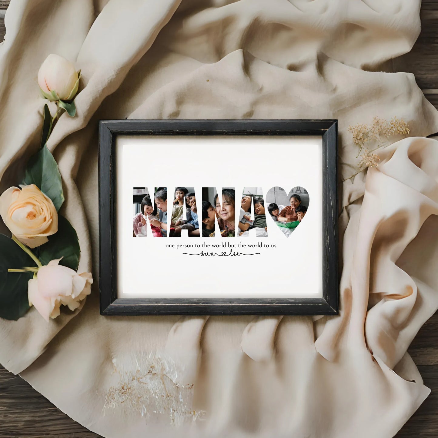 Nana DIY Picture Collage Template Do It Yourself Gifts for Mother's Day