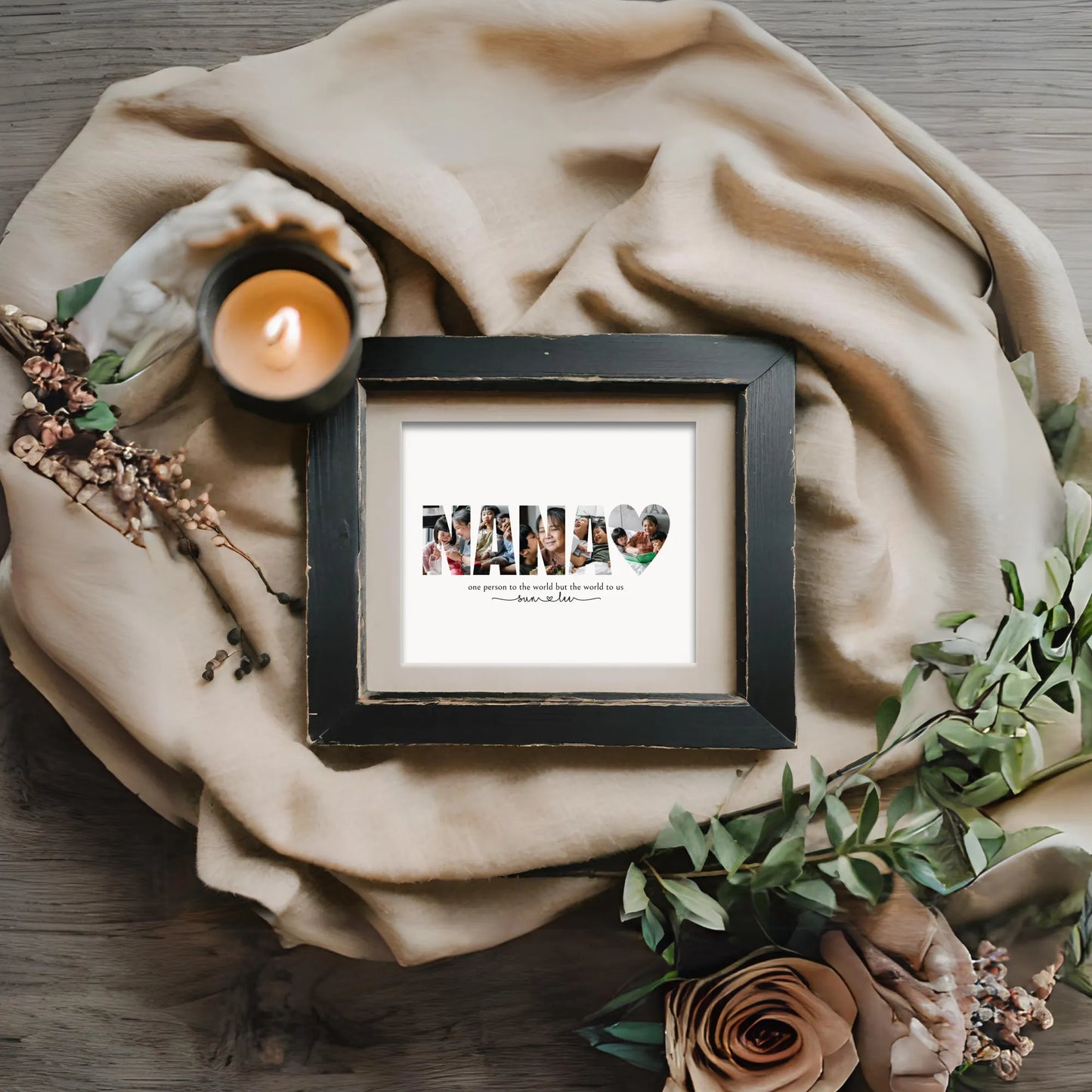 Editable Nana Photo Collage Template Personalized Gift for Mom by Playful Pixie Studio