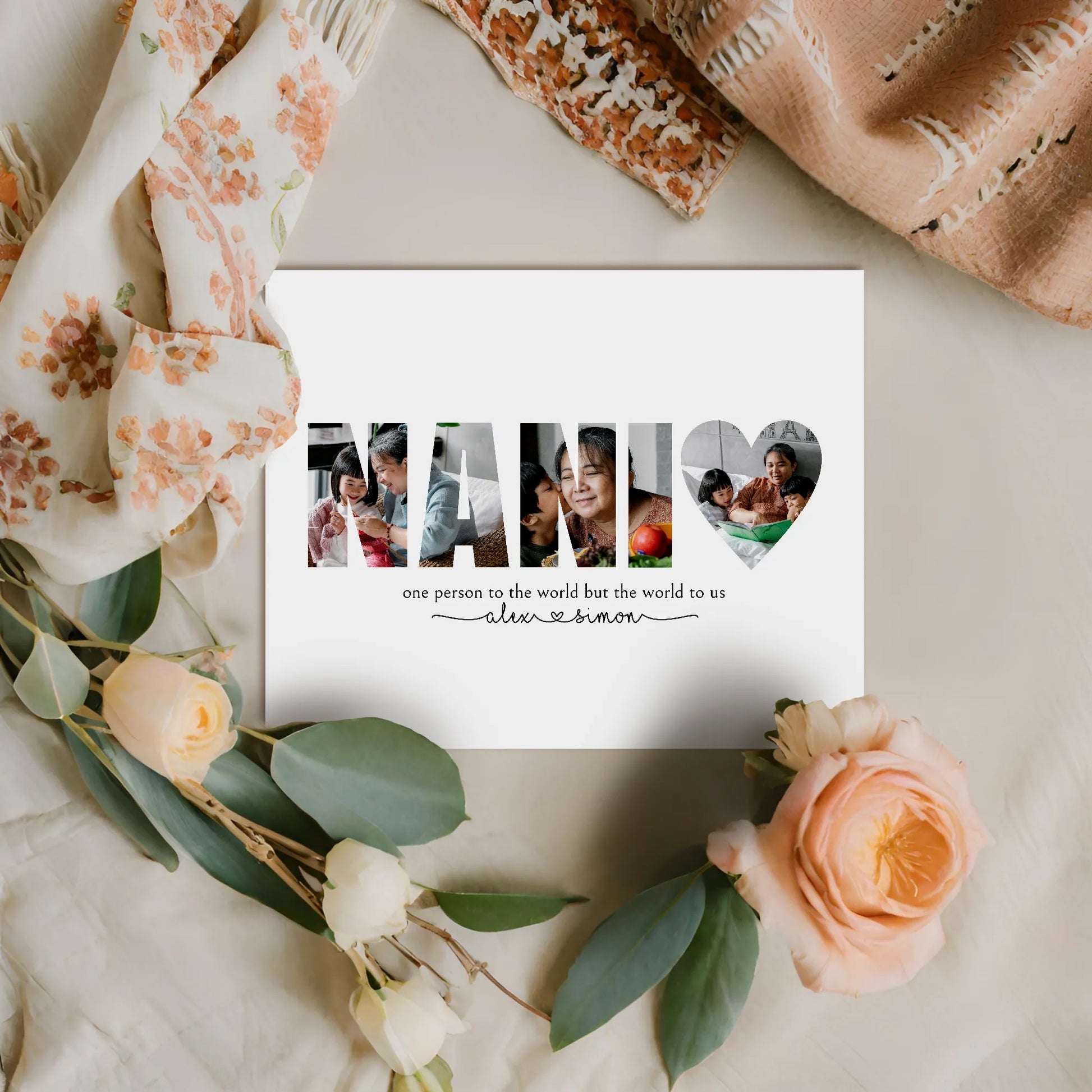 Nani DIY Photo Collage Editable Template Christmas Presents for Mom