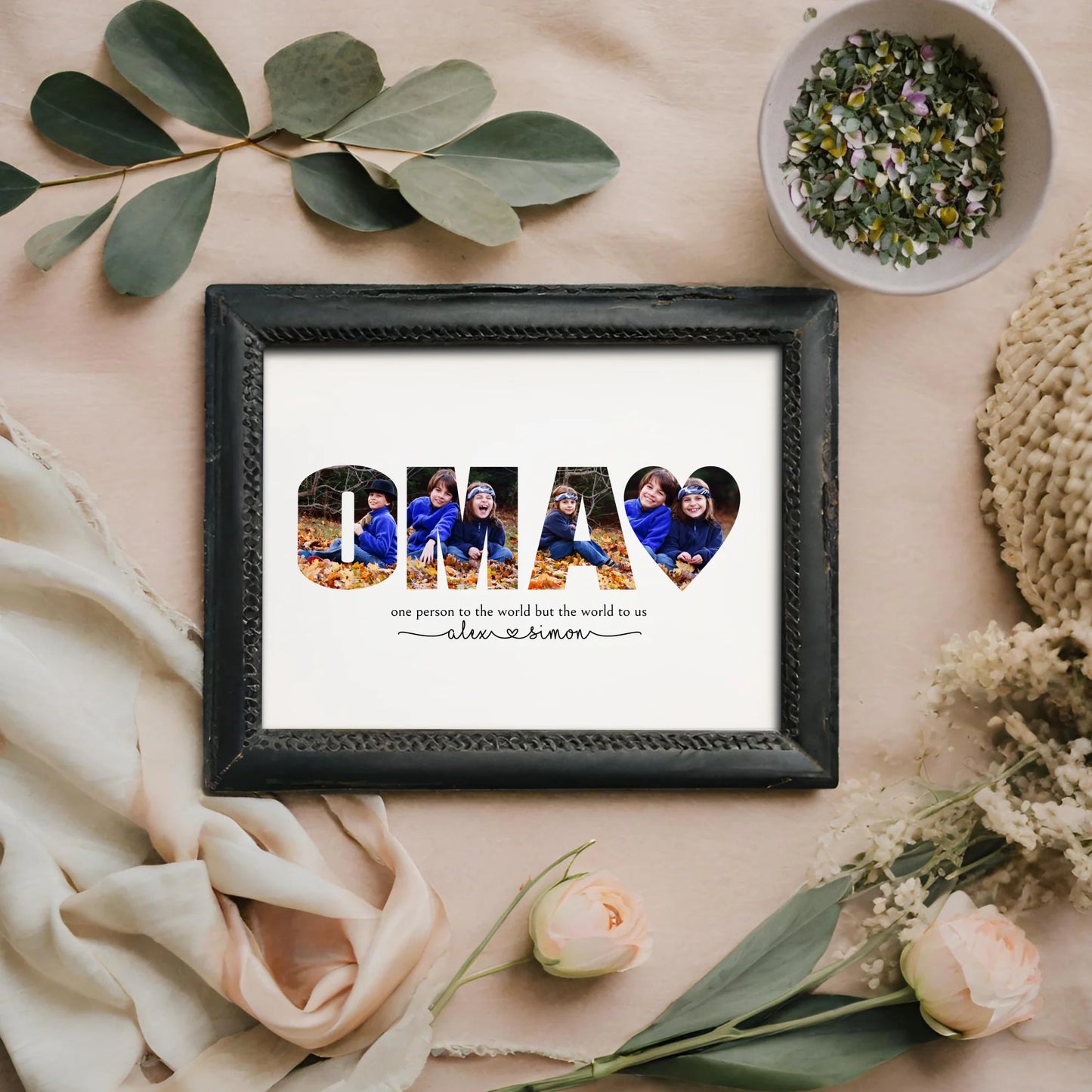 Oma personalized photo collage template last minute gift for grandma
