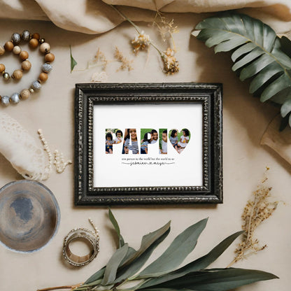 Papi Editable Photo Collage Personalized Gift for Grandad