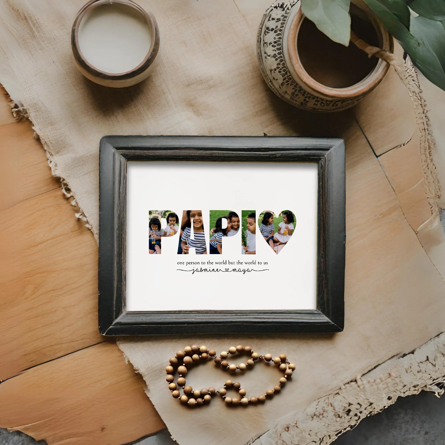 Editable Papi DIY Photo Collage Template Do It Yourself Gift for Dad