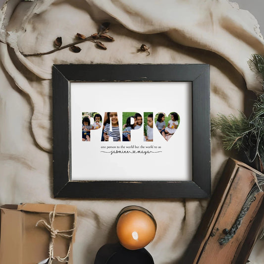 Editable Papi Photo Collage Template Personalized Gift for Him by Playful Pixie Studio