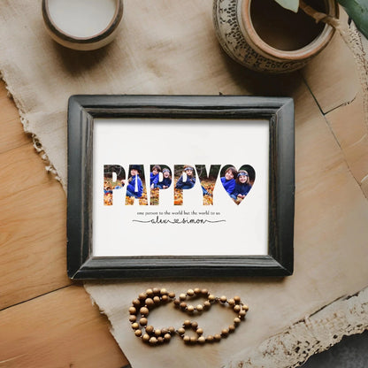 Pappy Editable Photo Collage Template Personalized Gift for Him by Playful Pixie Studio