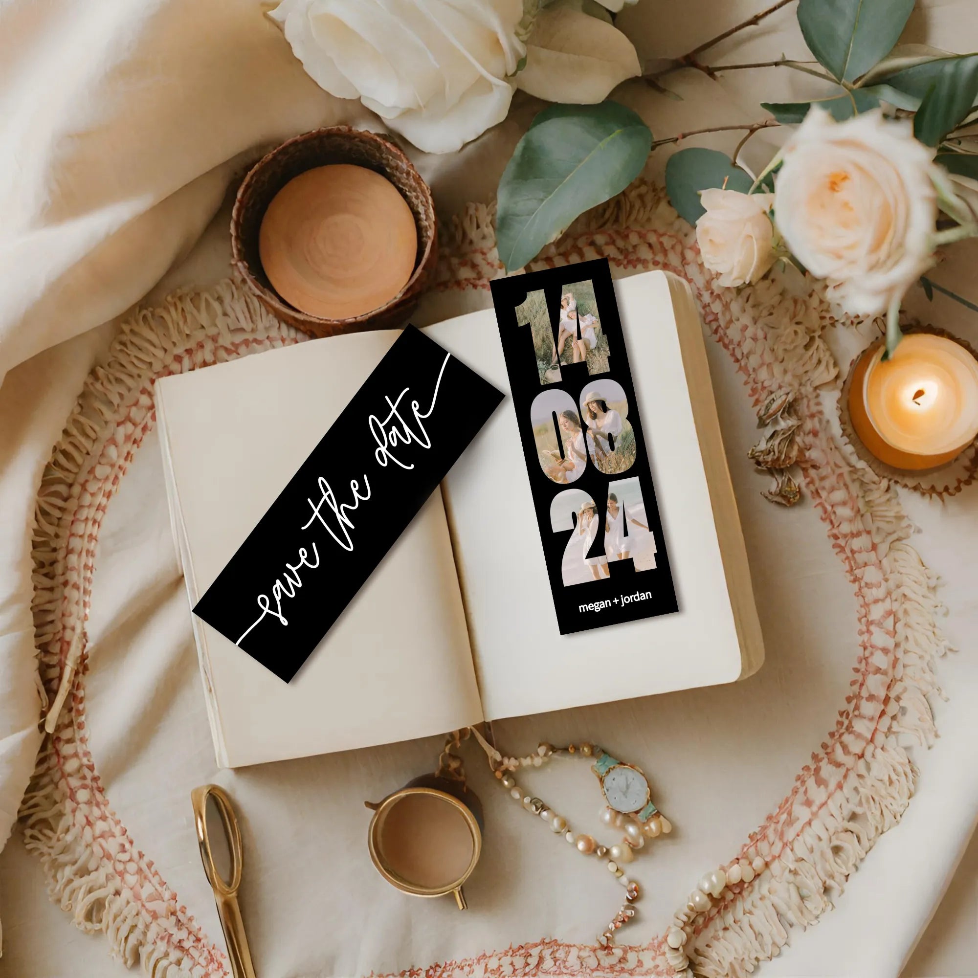 Save the Date Personalized Bookmark Template