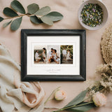 Minimalist Trio Photo Grid Template Unique Personalized 5 Year Anniversary Gift