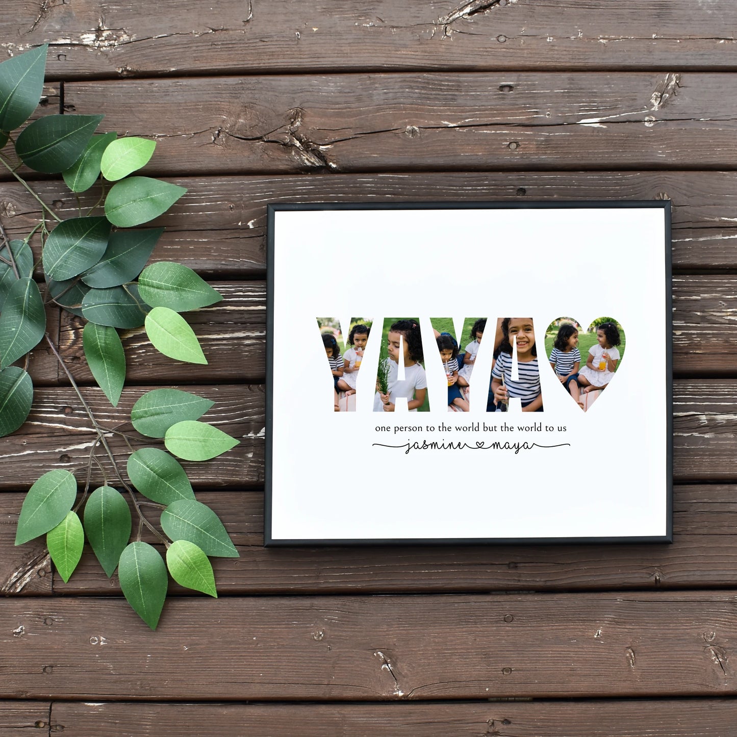Yaya Editable Collage Template Custom Photo Gifts for Grandma