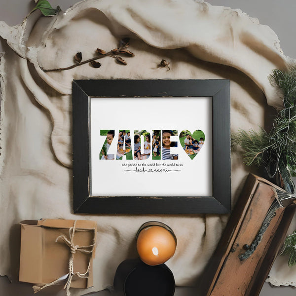 Easy DIY Zadie Photo Collage Last Minute Custom Gift for Dad