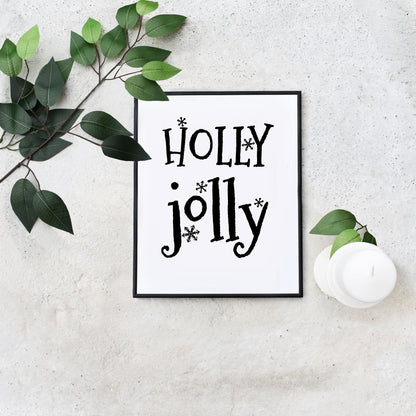 Quick Downloadable Holly Jolly Last Minute Winter Holiday Decor