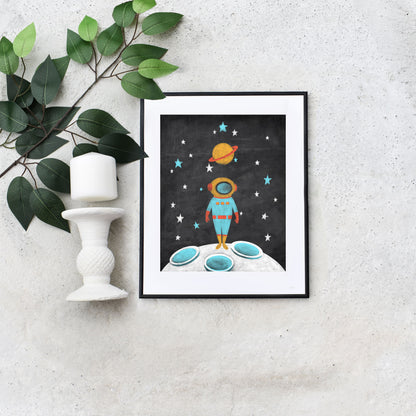 Printable Astronaut Chalkboard by Playful Pixie Studio