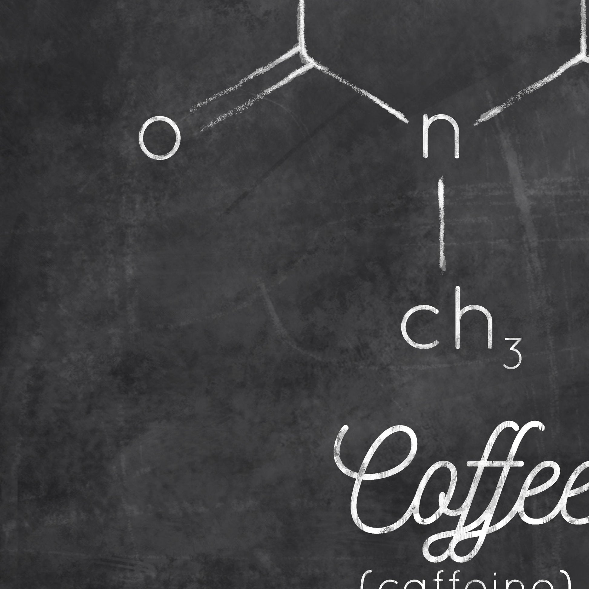 Caffeine Distressed Chalkboard Up Close