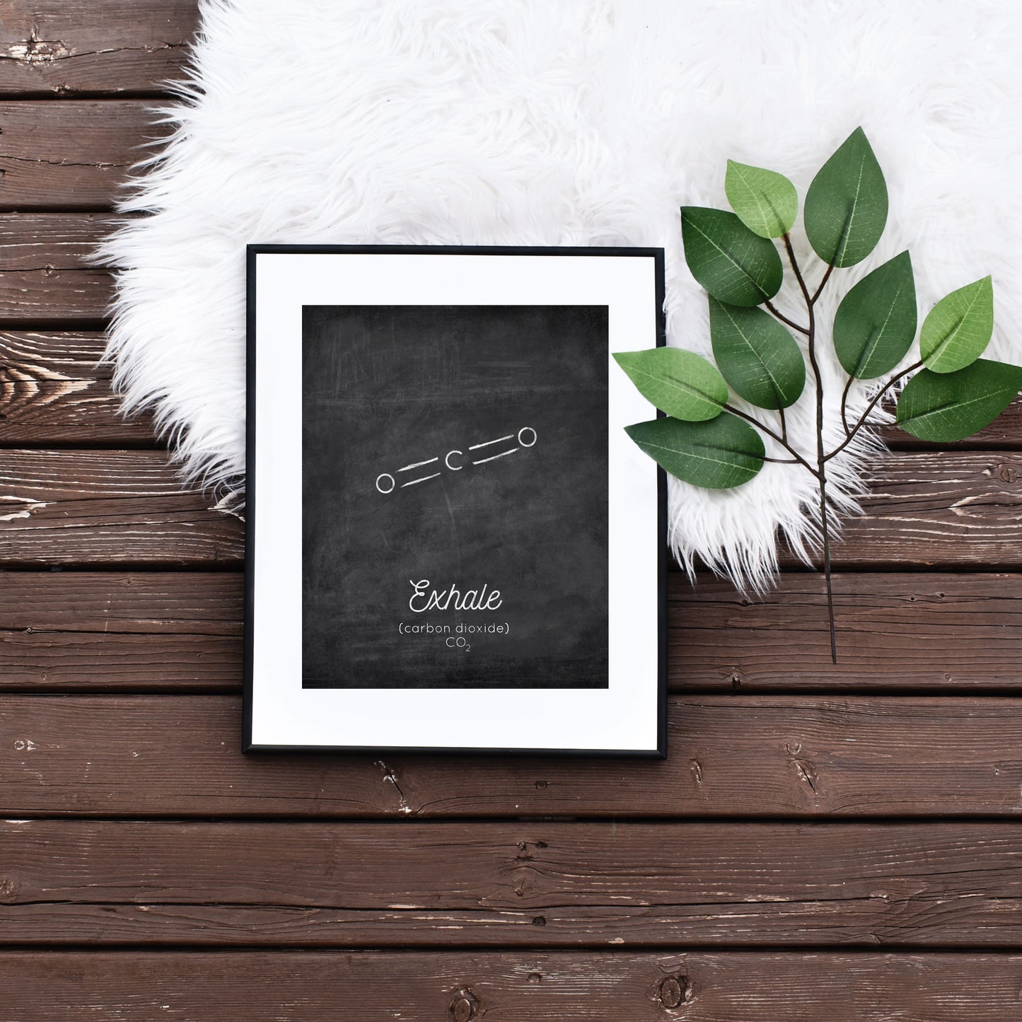 Rustic Exhale Chalkboard Printable by Playful Pixie Studio