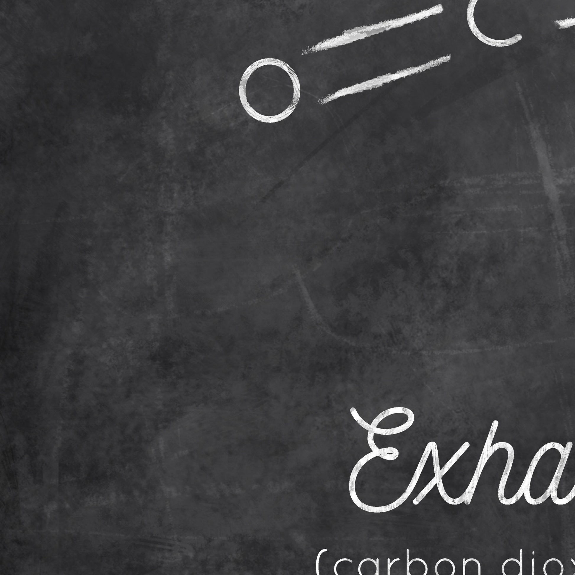 Exhale Distressed Chalkboard Up Close