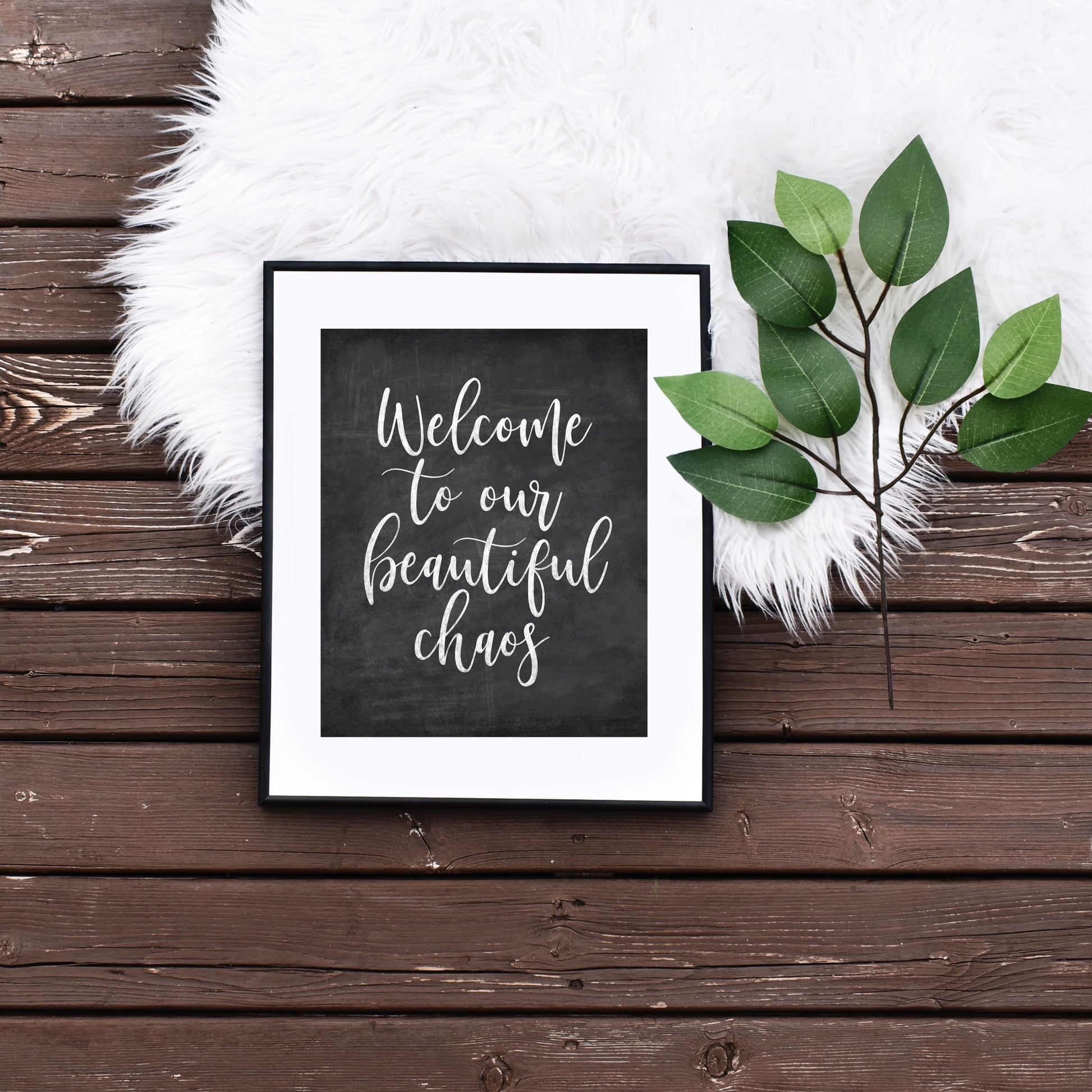 Rustic Welcome Chalkboard by Playful Pixie Studio