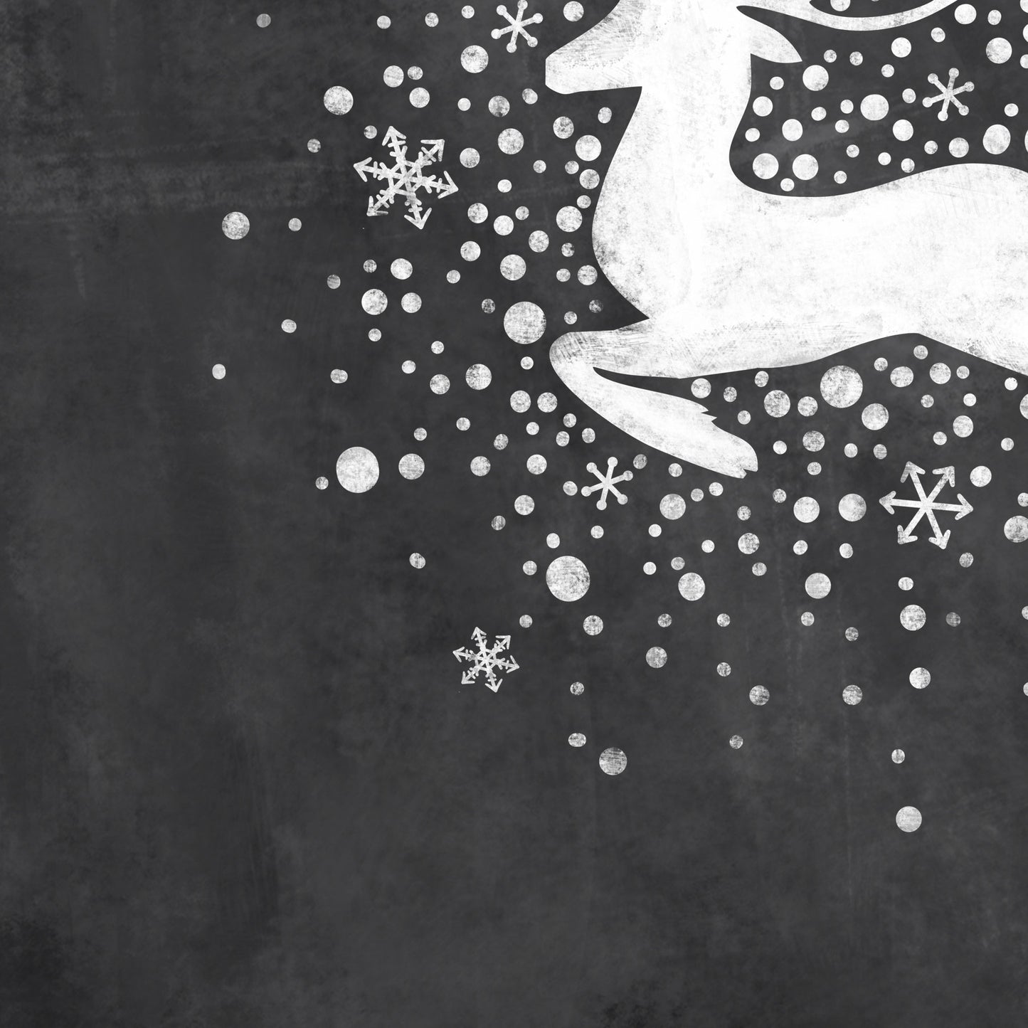 Distressed Reindeer Chalkboard Printable Up Cose Details