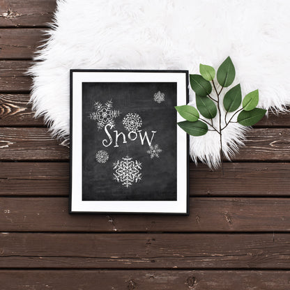 Quick Downloadable Snowflakes Rustic Christmas Decor on a Budget