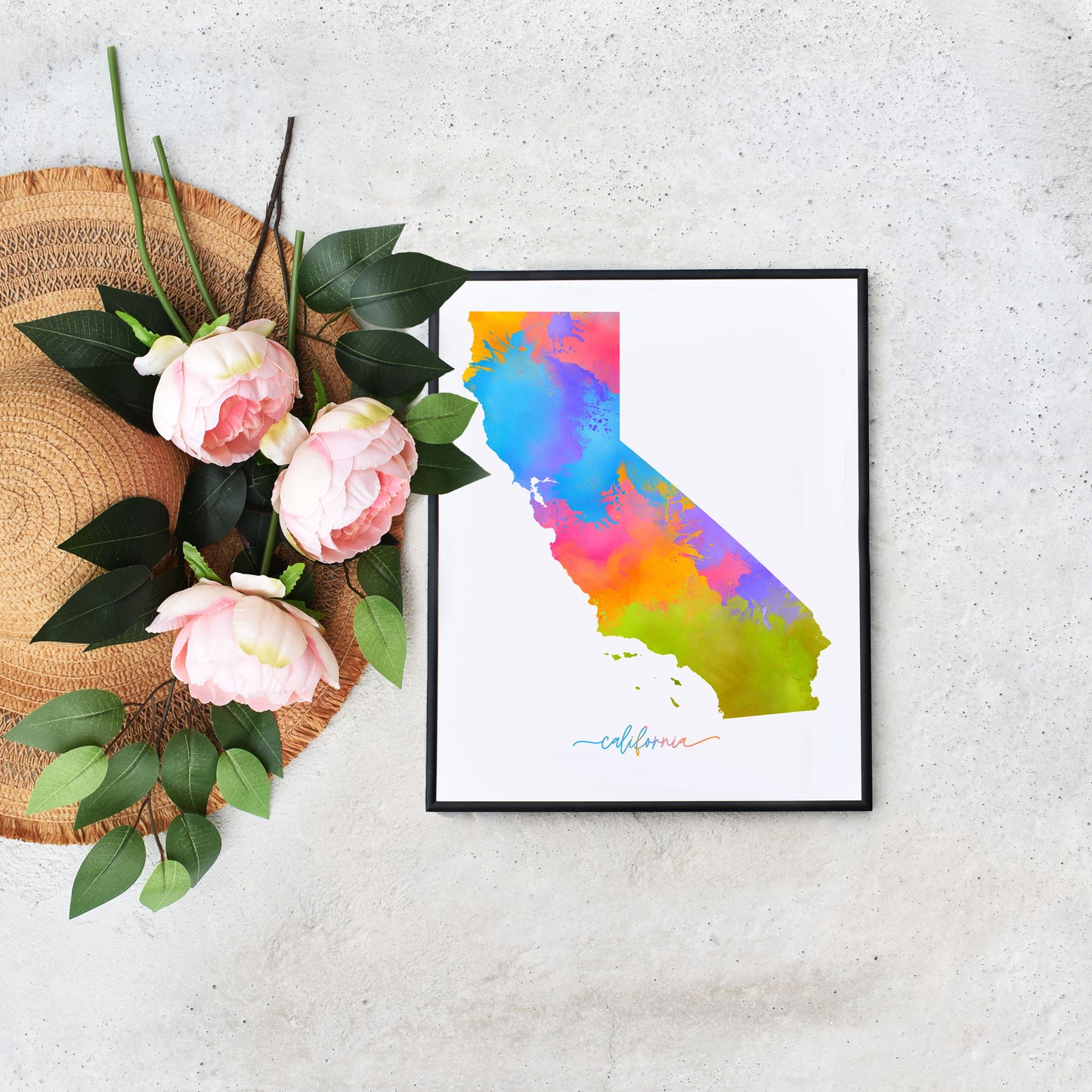 Digial Map of California Instant Download