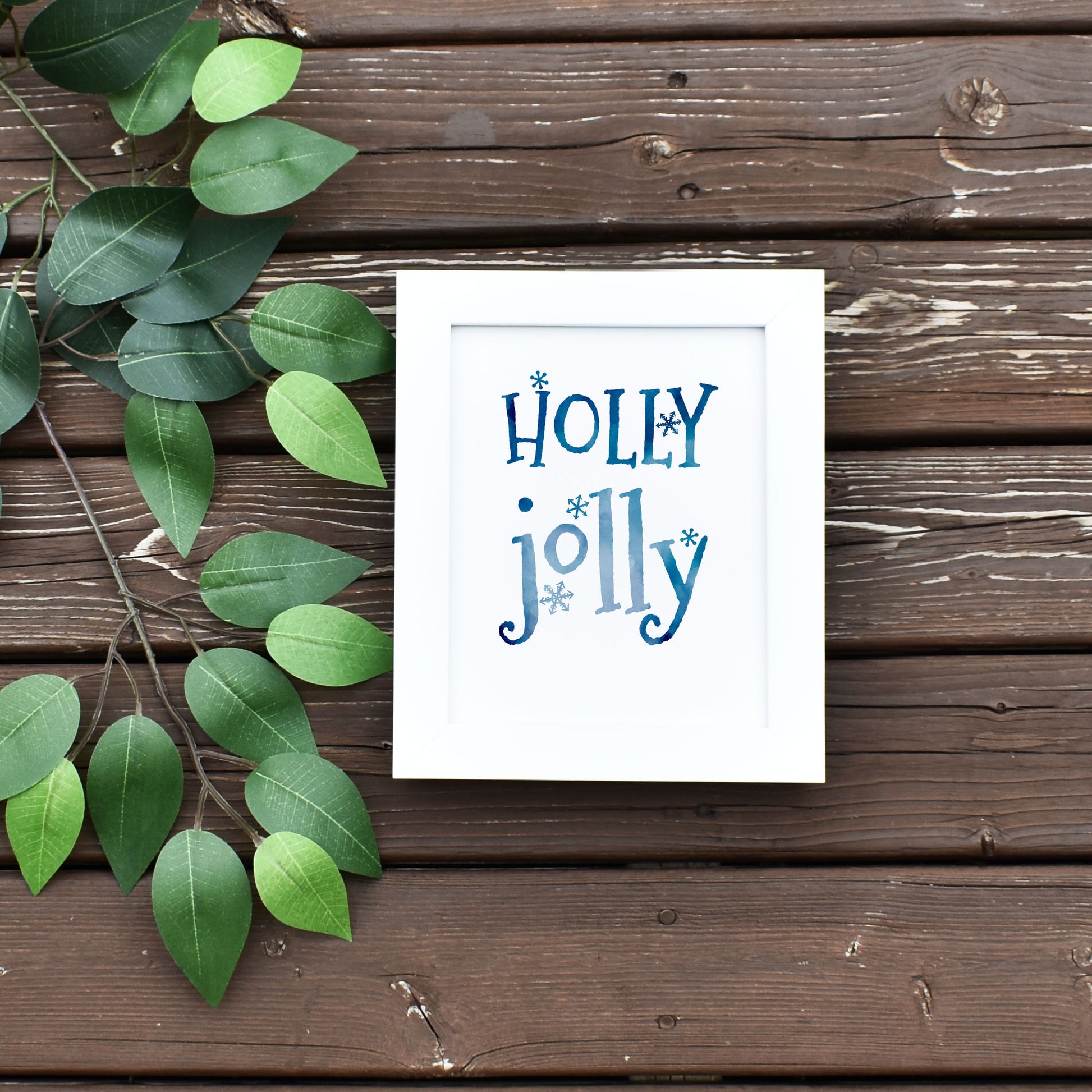 Quick Downloadable Holly Jolly Navy Christmas Decor on a Budget