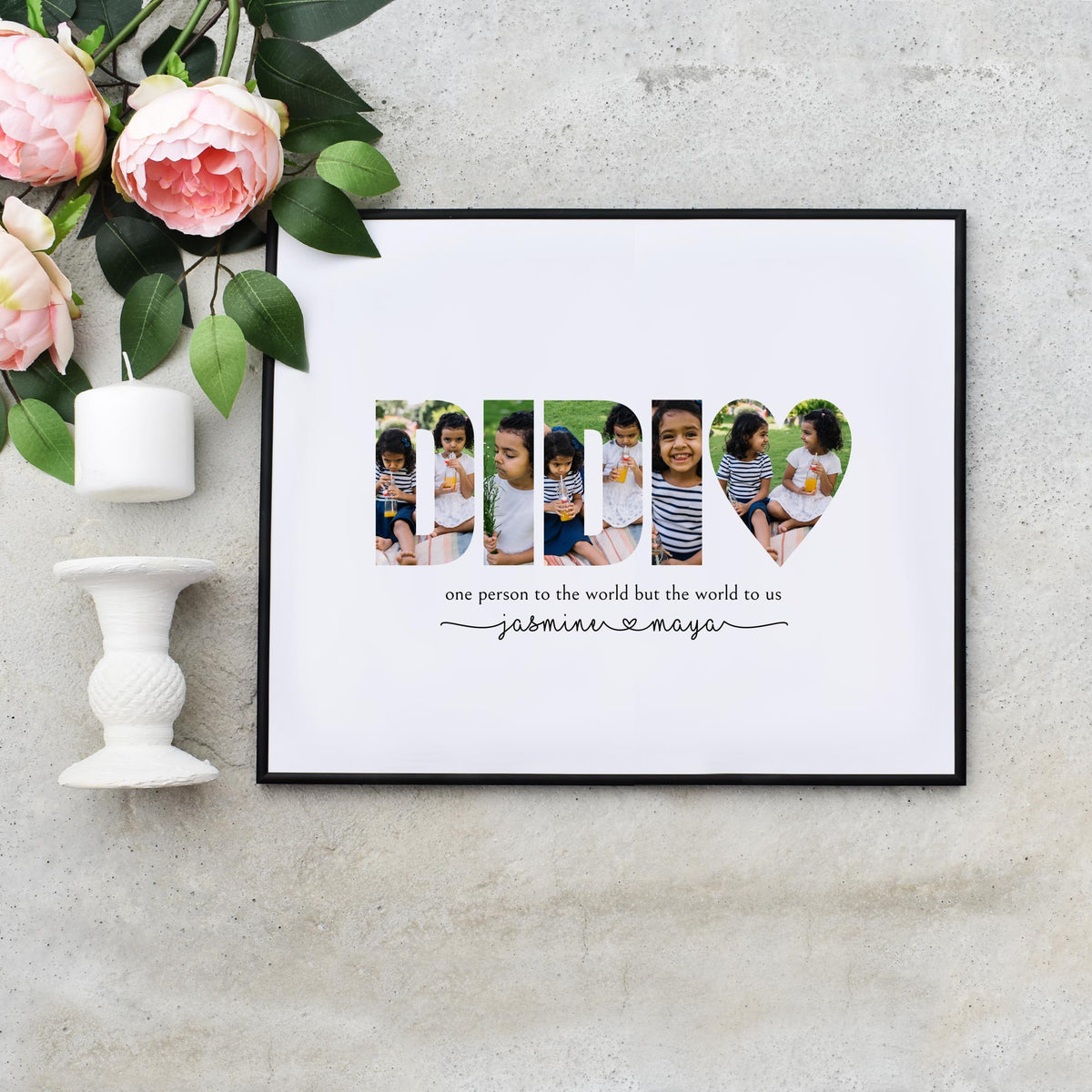Easy Self Editable Didi Photo Collage Personalized Gift for Her