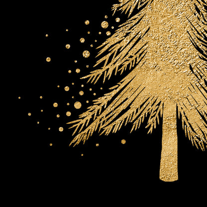 Black and Gold Tree Up Close Details