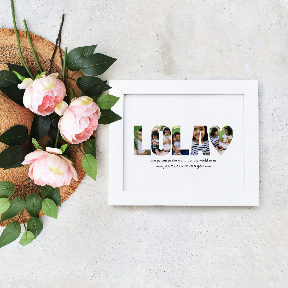 Lola Photo Word Art Collage Last Minute Gift for Mom