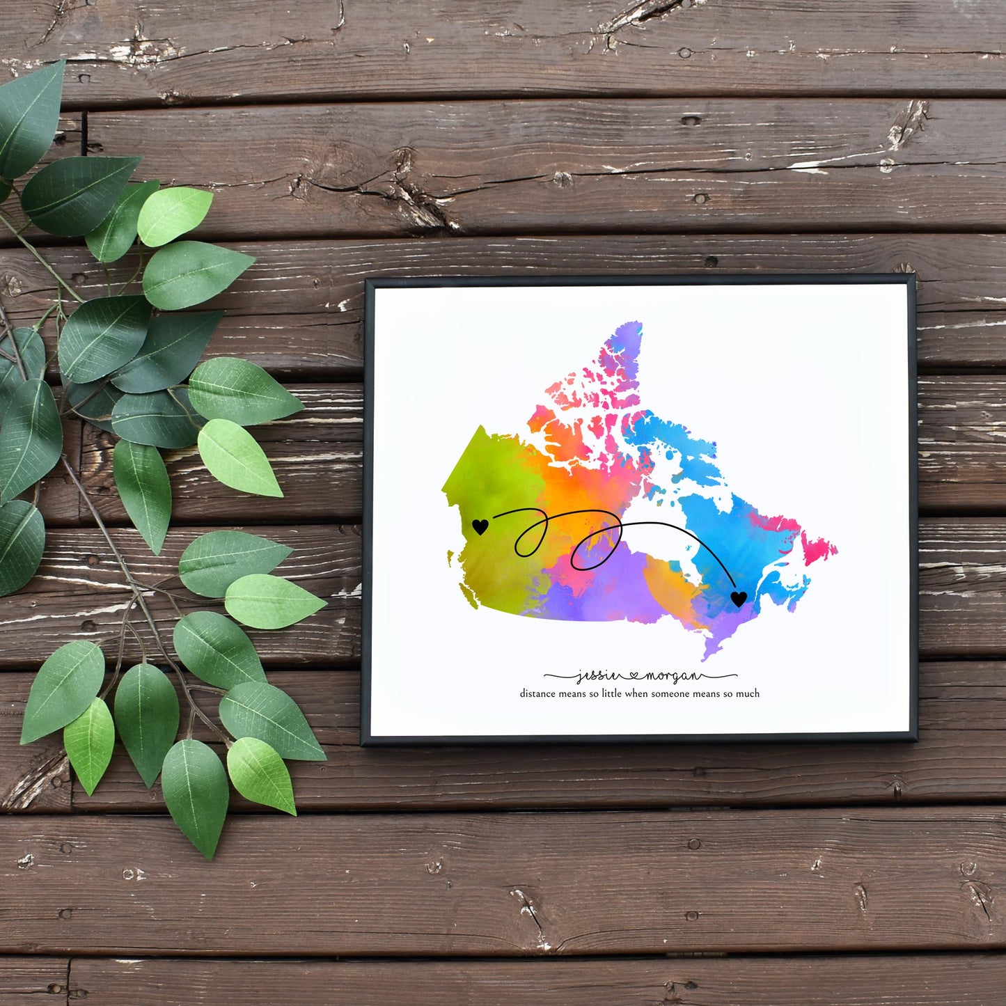 Easy DIY Long Distance Relationship Gift Map of Canada Template