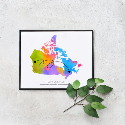 Relationship Map of Canada Editable Template Personalized Christmas Present for Mom