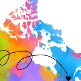 Rainbow Canada Map Up Close