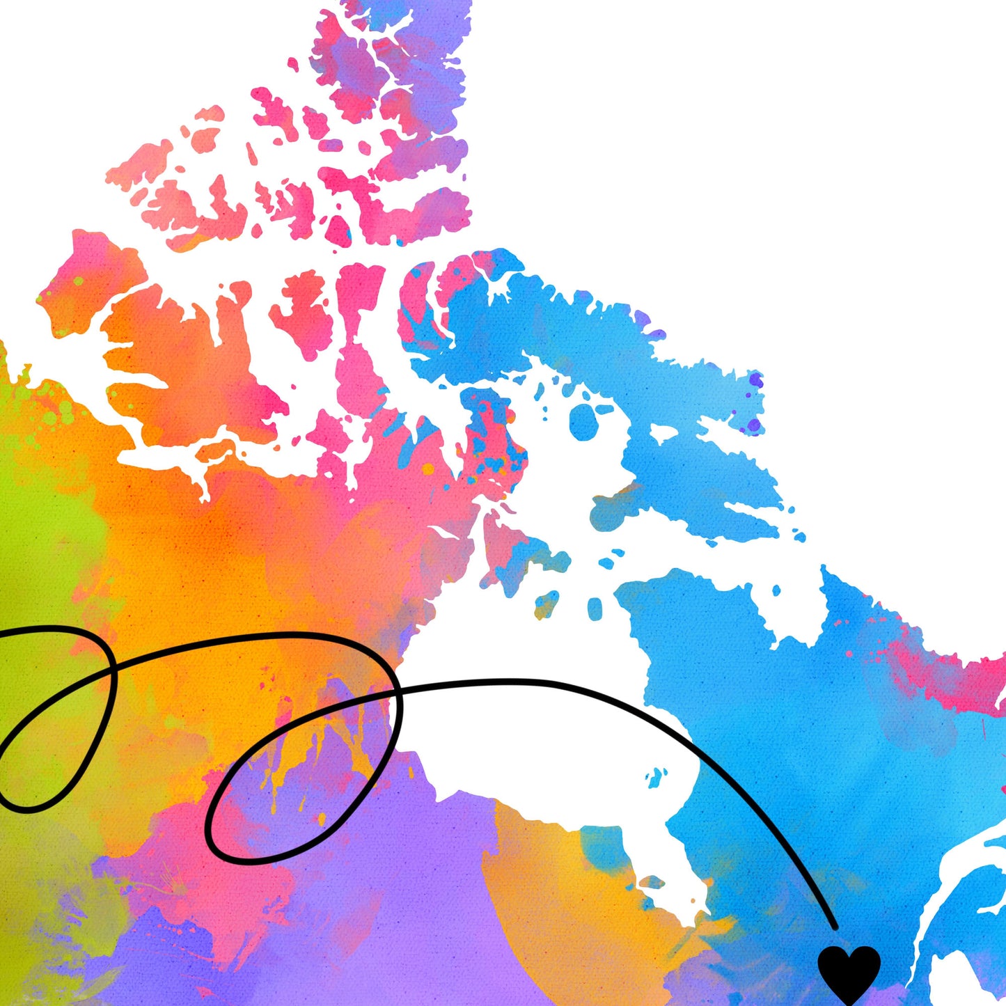 Rainbow Canada Map Up Close