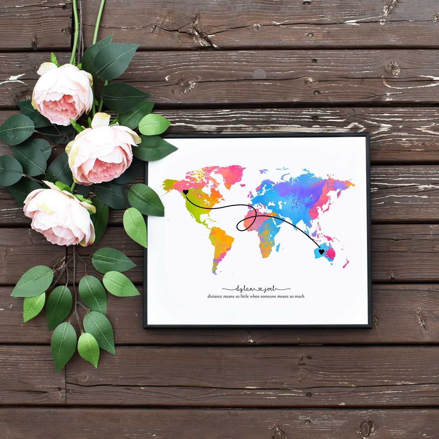 Easy Editable World Map Template Last Minute Gift on a Budget