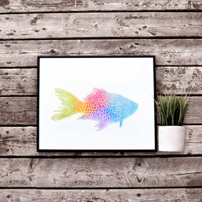 Printable Rainbow Fish by Playful Pixie Studio