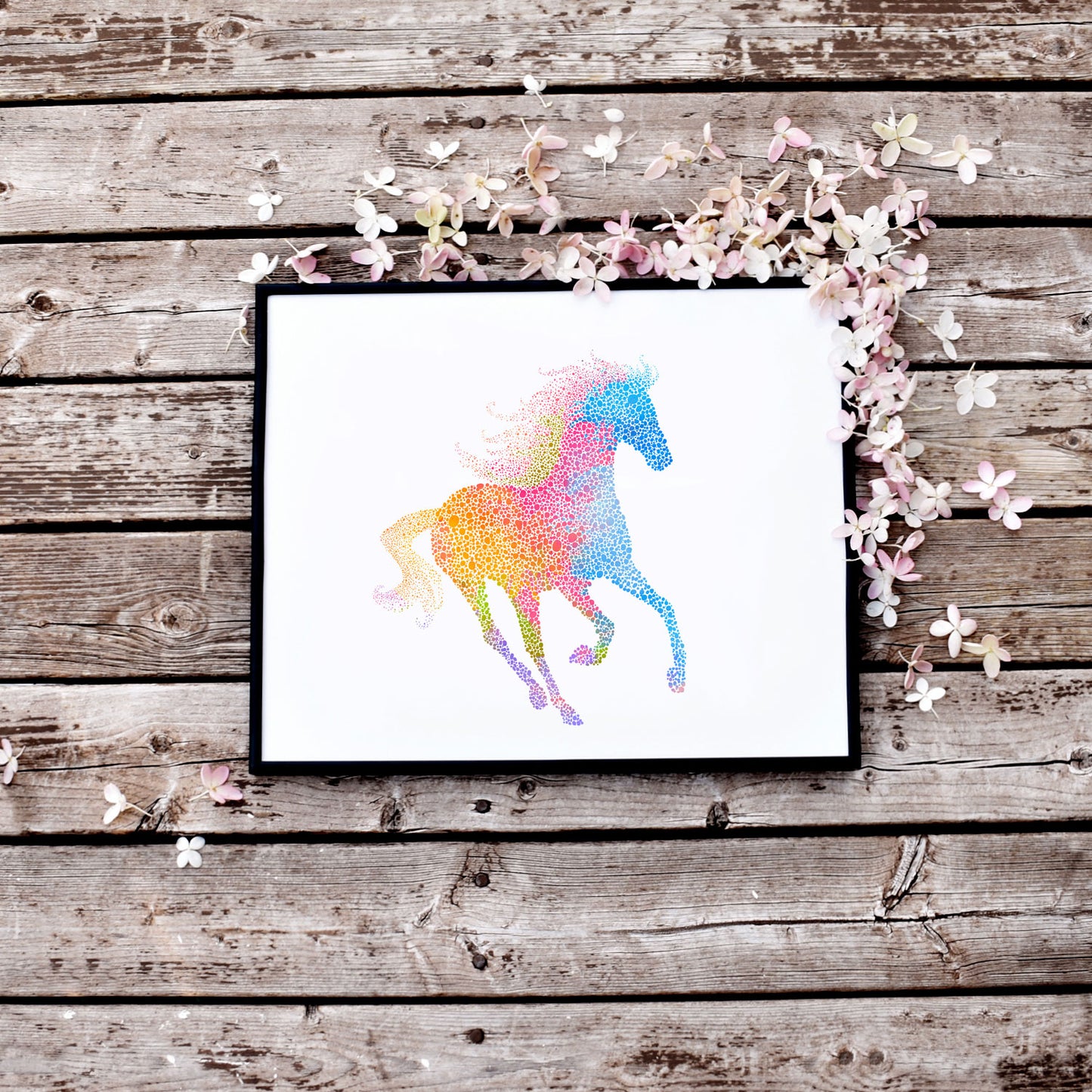 Rainbow Horse Printable Extra Large Wall Art