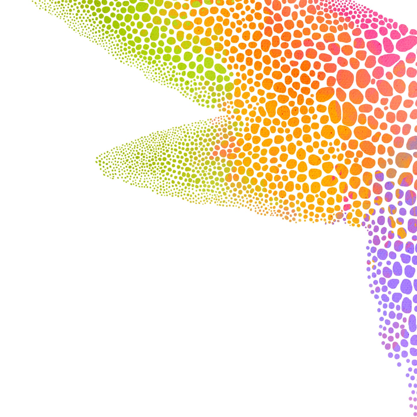 Printable Hummingbird Rainbow Dots Up Close
