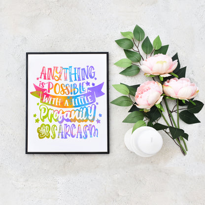 Rainbow Funny Quote Printable Wall Art