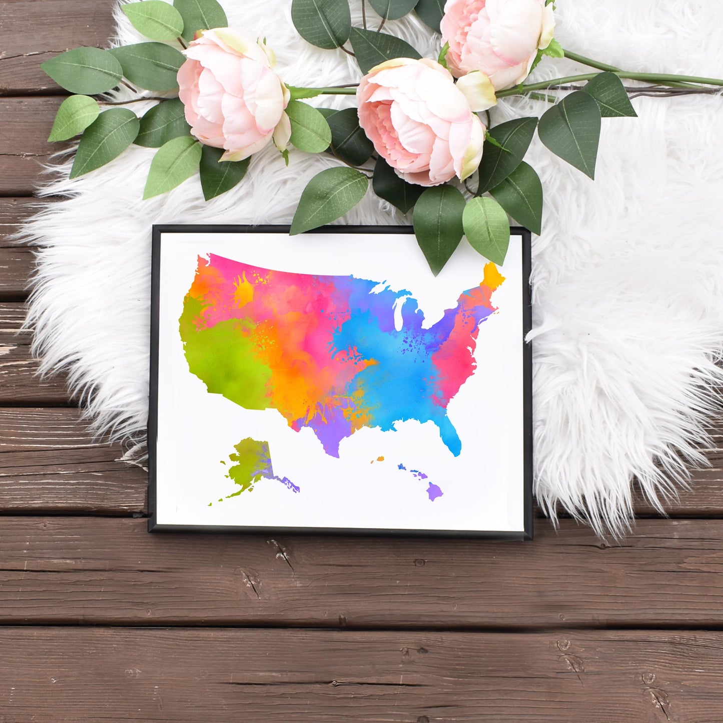 Printable United States Map Budget Friendly Home Wall Art